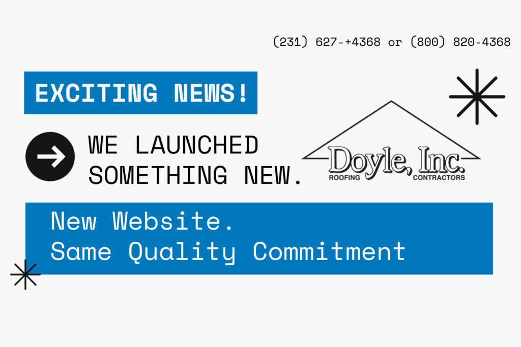 New website for Doyle Roofing, Inc. Post.