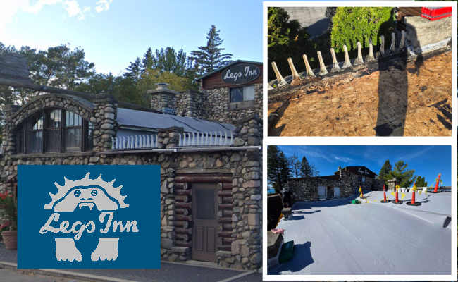 Legs Inn Restaurant history roof restoration by Doyle Roofing, Inc.
